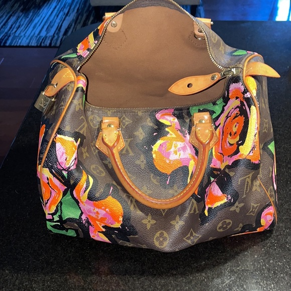 LIMITED EDITION Louis Vuitton Speedy Stephen Sprouse Roses Floral Damier Vernis - Picture 9 of 16